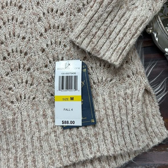 NWT Democracy Off White Knit Turtleneck Sweater