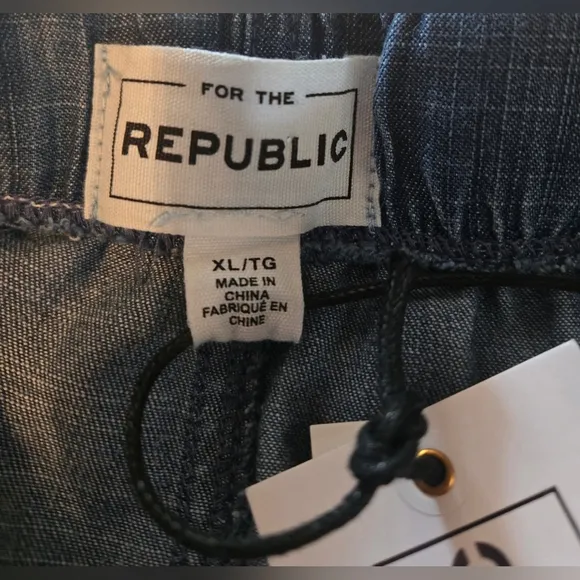 NWT | FOR THE REPUBLIC | Women's Pull On Tie Waist Denim Shorts | Size: XL