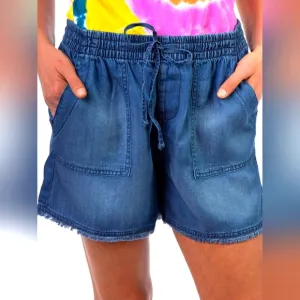 NWT | FOR THE REPUBLIC | Women's Pull On Tie Waist Denim Shorts | Size: XL