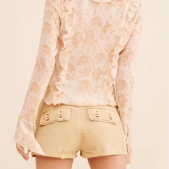 NWT Free People All Yours Micro Shorts in brown- 8