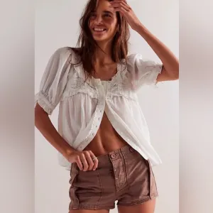 NWT Free People All Yours Micro Shorts in brown- 8