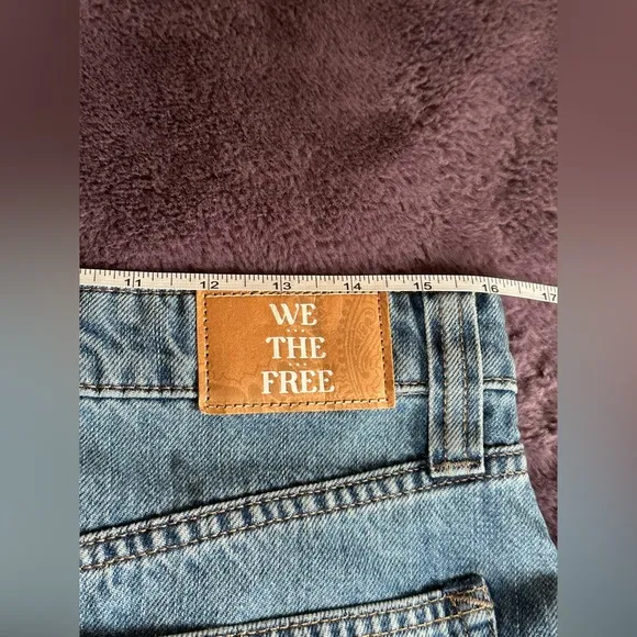 NWT FREE PEOPLE We the Free Chani Denim Skirt Size 30 Sweetly Stoned