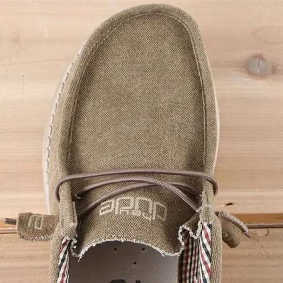 NWT Hey Dude Wally Canvas Nut Shoes | Men’s Size 10 | Lightweight &amp; Travel Ready