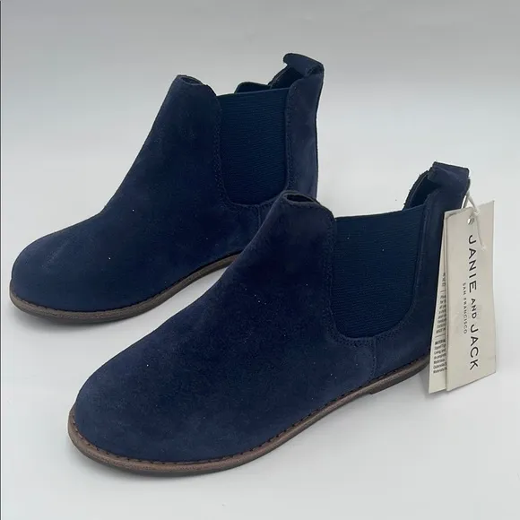 NWT Janie and Jack Ankle Boots – Kids Size 11 Navy Blue