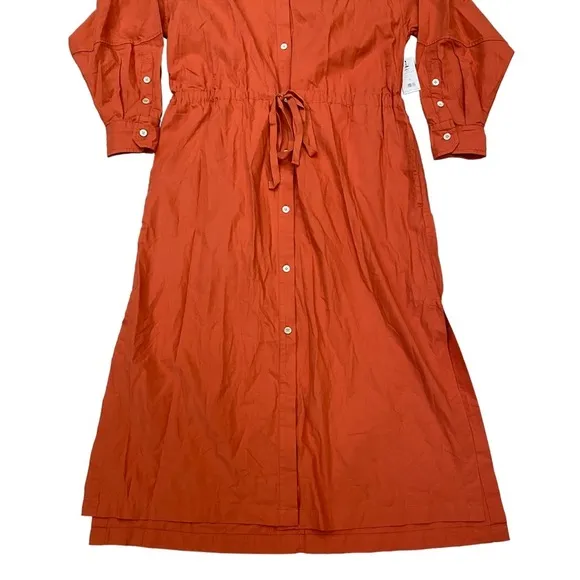 NWT Joie Ardine Midi Cotton Dress in Warm Spice Size Medium