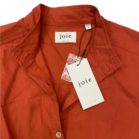 NWT Joie Ardine Midi Cotton Dress in Warm Spice Size Medium