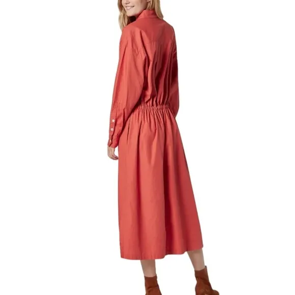 NWT Joie Ardine Midi Cotton Dress in Warm Spice Size Medium