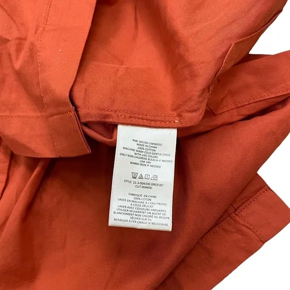 NWT Joie Ardine Midi Cotton Dress in Warm Spice Size Medium