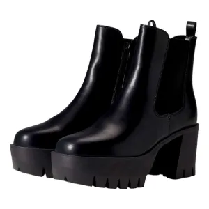 NWT Madden By Steve Madden Black Platform Granite Lugg Boots  Size 9