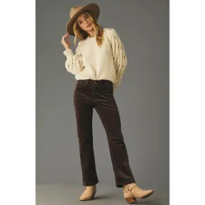 NWT Pilcro Yaya Corduroy Crop Brown Flare Jeans - 26 waist