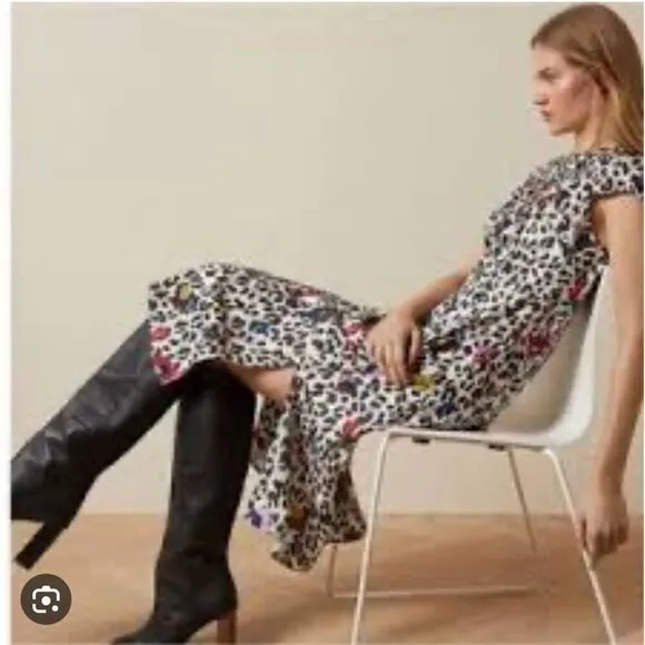 NWT Ted Baker London Stelaar Wilderness MIDI Dress Ted Size 1/ US XS