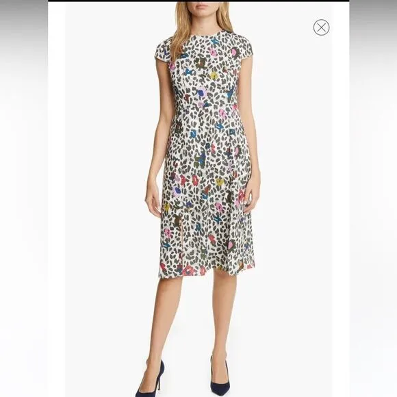 NWT Ted Baker London Stelaar Wilderness MIDI Dress Ted Size 1/ US XS