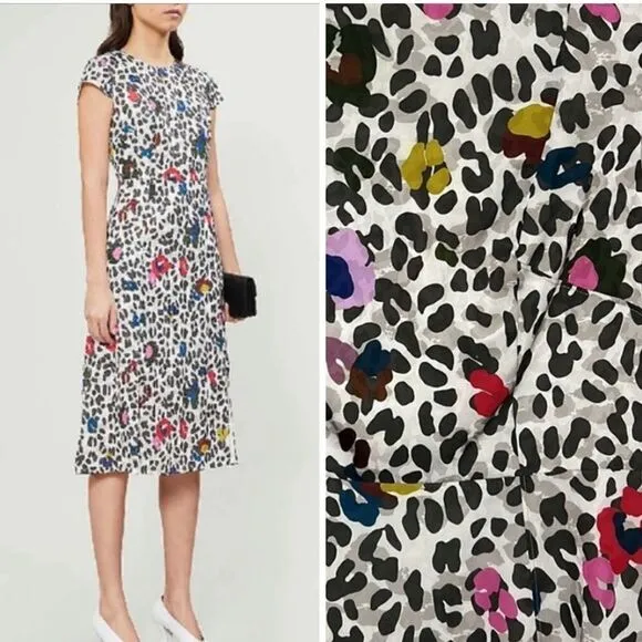 NWT Ted Baker London Stelaar Wilderness MIDI Dress Ted Size 1/ US XS
