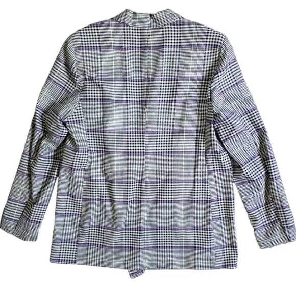 NWT Topshop Check Double Breasted Blazer Size 12