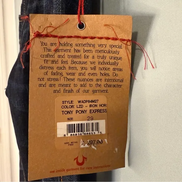 NWT True Religion Tony Pony Express Jeans | Size 29 | Iron Horse LZD