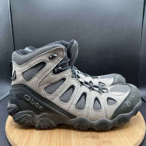 Oboz Sawtooth II Mid Men’s Size 13 Leather Hiking Boots Gray Lace Up