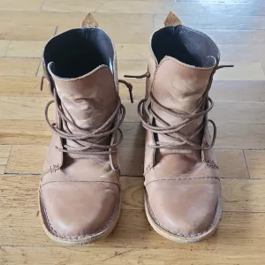 Oliberte Men's Brown Leather Lace-Up Boots