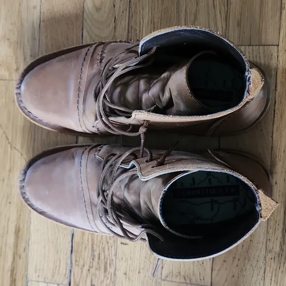 Oliberte Men's Brown Leather Lace-Up Boots