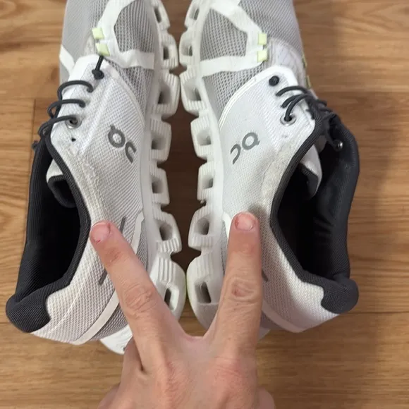 ON Cloud Womens 5 Push Running Shoes White/Oasis 8 Athleisure Tennis Pickleball