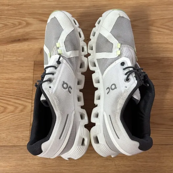 ON Cloud Womens 5 Push Running Shoes White/Oasis 8 Athleisure Tennis Pickleball