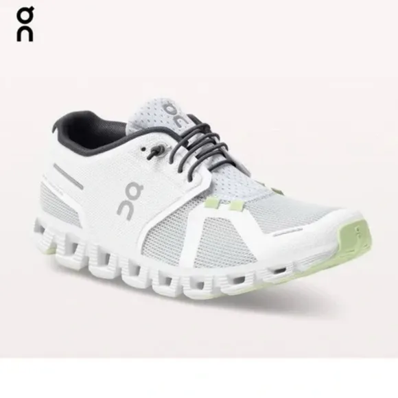 ON Cloud Womens 5 Push Running Shoes White/Oasis 8 Athleisure Tennis Pickleball