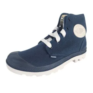 PALLADIUM Men's Blanc Hi Hiking Outdoors Canva Boots Blue White