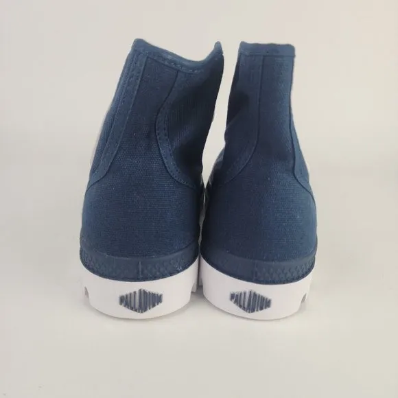 PALLADIUM Men's Blanc Hi Hiking Outdoors Canva Boots Blue White