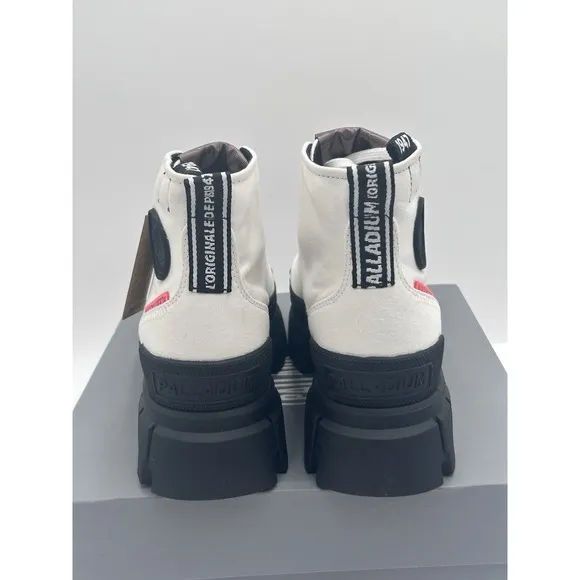 Palladium Women's Revolt Hi TX Platform Boot, Star White, Style: 97242-116-M 7.5