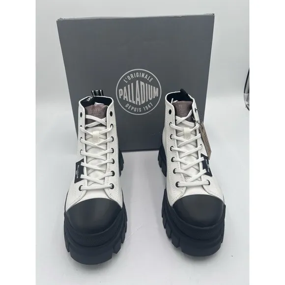 Palladium Women's Revolt Hi TX Platform Boot, Star White, Style: 97242-116-M 7.5