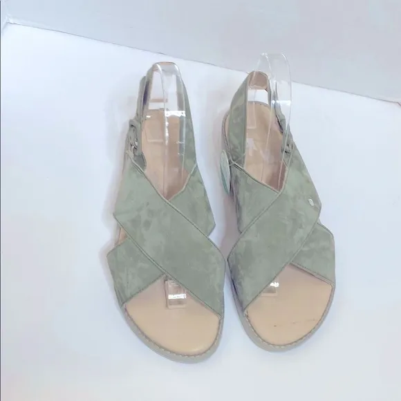 Paul Green Heaven Slingback Sandals Olive Green Women's Size