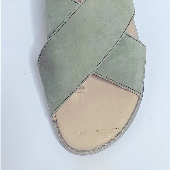 Paul Green Heaven Slingback Sandals Olive Green Women's Size