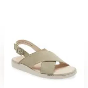 Paul Green Heaven Slingback Sandals Olive Green Women's Size