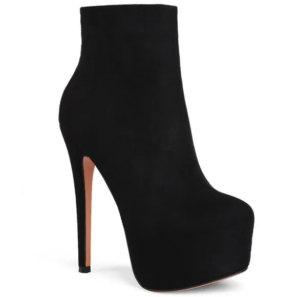 Petit Cadeau Jodi - Rounded Toe ankle boots with 6&quot; heels and 2&quot; platform. NEW!