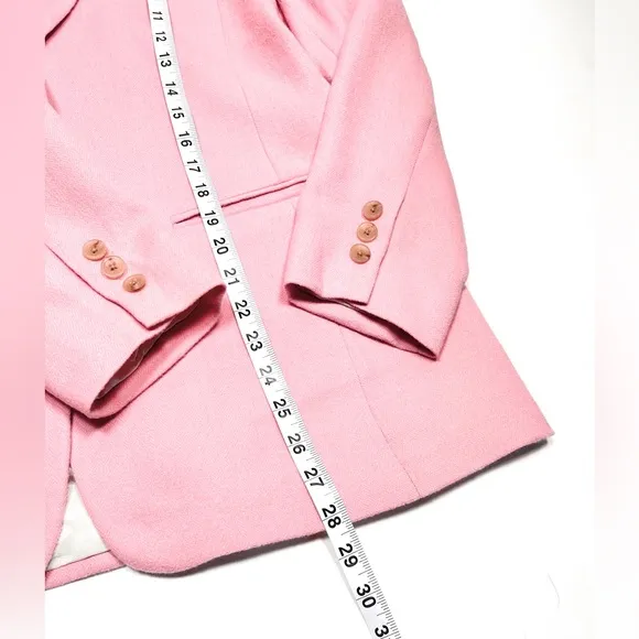 Pietrafesa Blazer Womens Pink Loro Piana 100% Worsted Camelhair Jacket V…