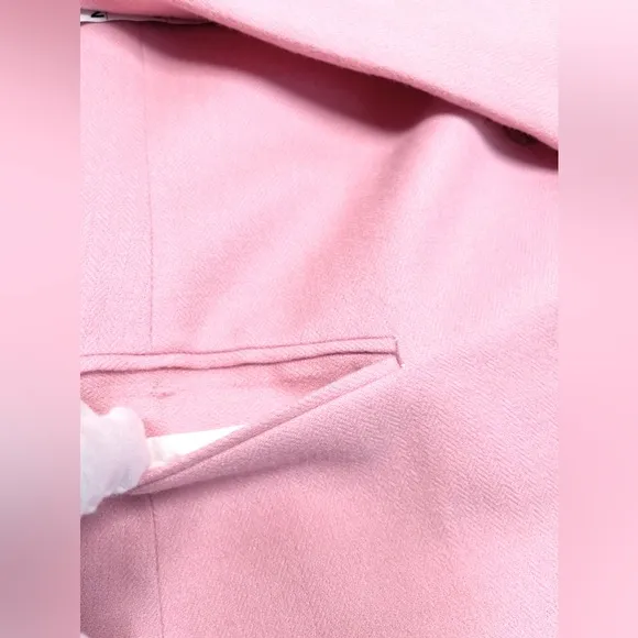 Pietrafesa Blazer Womens Pink Loro Piana 100% Worsted Camelhair Jacket V…