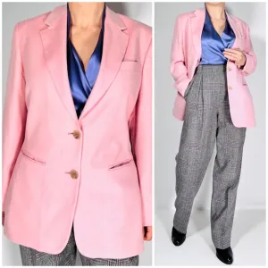Pietrafesa Blazer Womens Pink Loro Piana 100% Worsted Camelhair Jacket V…