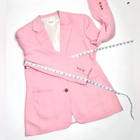 Pietrafesa Blazer Womens Pink Loro Piana 100% Worsted Camelhair Jacket