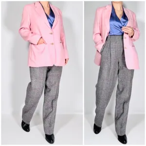 Pietrafesa Blazer Womens Pink Loro Piana 100% Worsted Camelhair Jacket