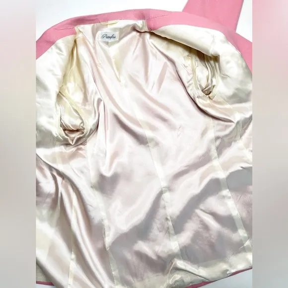 Pietrafesa Blazer Womens Pink Loro Piana 100% Worsted Camelhair Jacket
