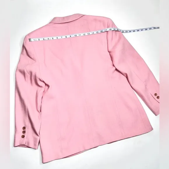 Pietrafesa Blazer Womens Pink Loro Piana 100% Worsted Camelhair Jacket