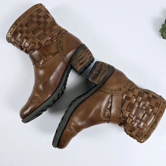 Pikolinos Le Mans 7020 Woven Leather Boots Size 38