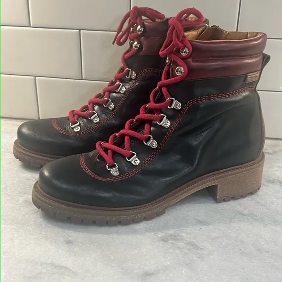 Pikolinos Women's Aspe Lace-Up Leather Boots Size 40 (us10)