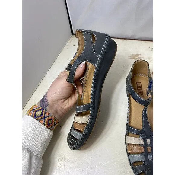 Pikolinos Womens Sandals P. Vallarta 655-0843 Casual Hook and Loop Leather 36