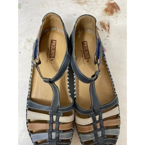 Pikolinos Womens Sandals P. Vallarta 655-0843 Casual Hook and Loop Leather 36