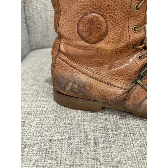 POLO Country RALPH LAUREN Men's 11 D Ranger Leather Buckle Boots Brown