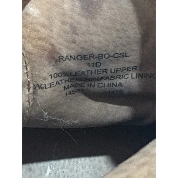 POLO Country RALPH LAUREN Men's 11 D Ranger Leather Buckle Boots Brown