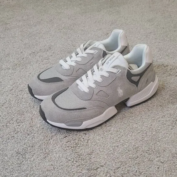 Polo Ralph Lauren Jogger Men's Shoes Sneakers Soft Grey Size 9.5