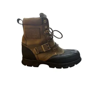 Polo Ralph Lauren Men's Tenard Duck Hiking Leather Boots Brown Size 10.5D