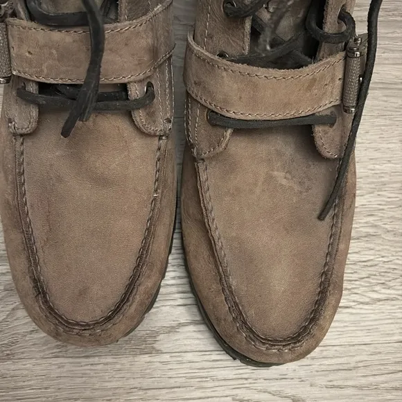 Polo Ralph Lauren Ranger Nubuck Hiker Combat Boots  Ankle Taupe Size 11 D