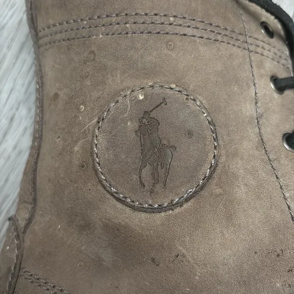 Polo Ralph Lauren Ranger Nubuck Hiker Combat Boots  Ankle Taupe Size 11 D